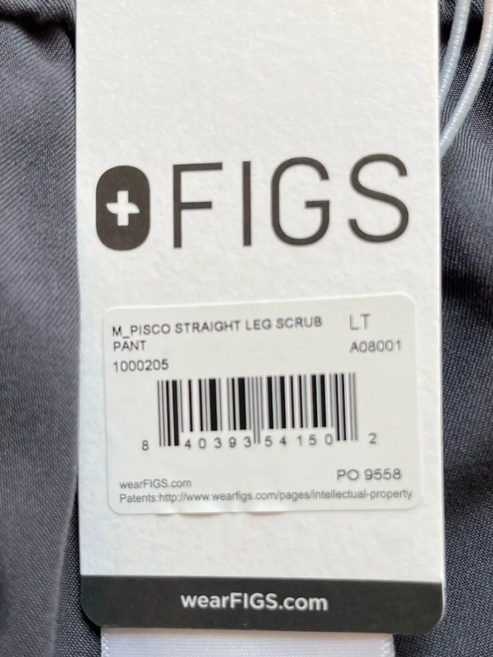 Figs MENS Charcoal Pisco Scrub Pants Size LT NWT